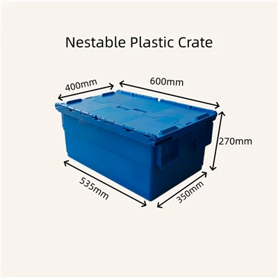 Ribbed Nestable Plastic Crate