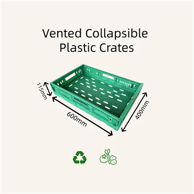 Vented Collapsible Plastic Crates