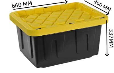 Storage Tote With Yellow Lid(64L)