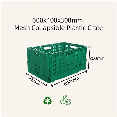 600x400x300mmMesh Collapsible Plastic Crate