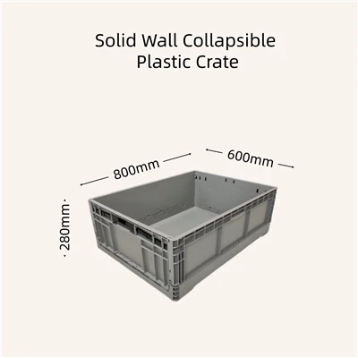 Solid Wall Collapsible Plastic Crate